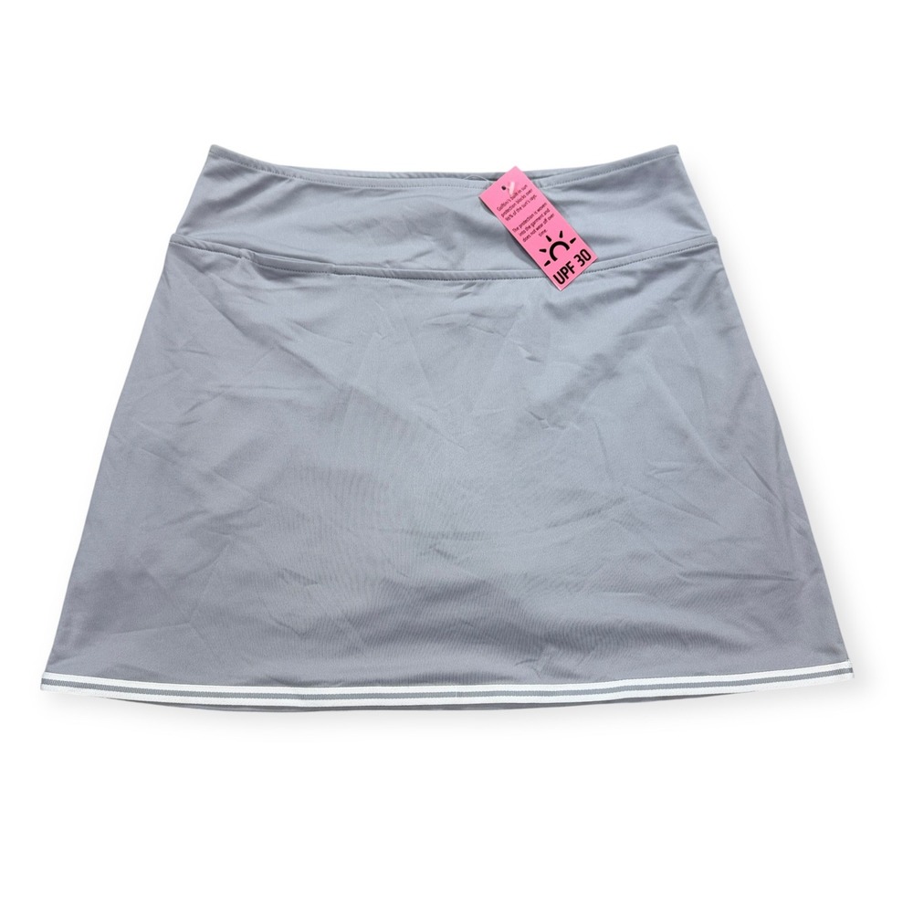 NEW Golftini Skort Women's Medium Gray Silver Athletic Tennis Golf Skirt